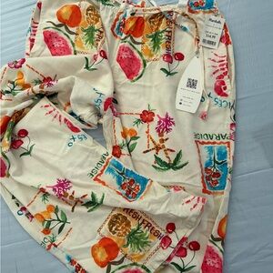 Colorful Fruit Print Pants